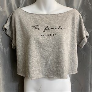 Forever 21 "Revolution" Crop Top S